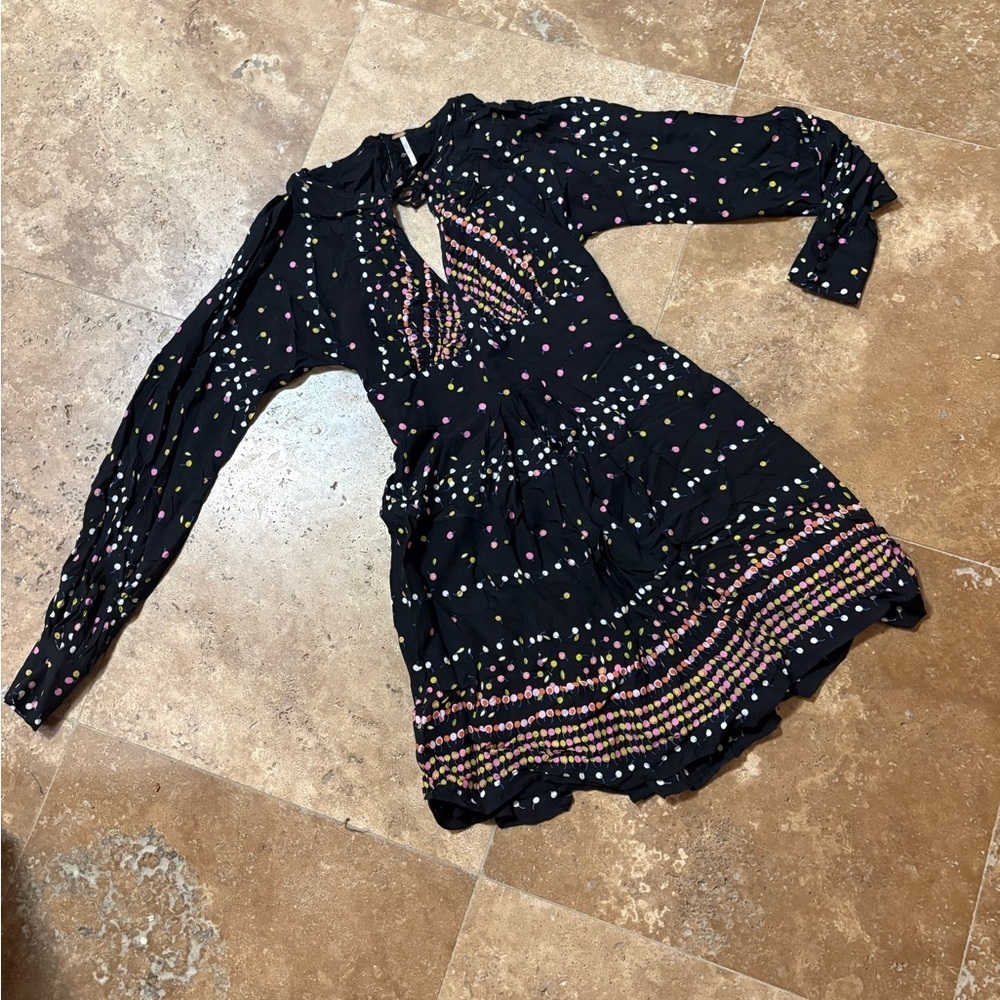 FREE PEOPLE “Coryn” mini dress in multi-color - Picture 4 of 10